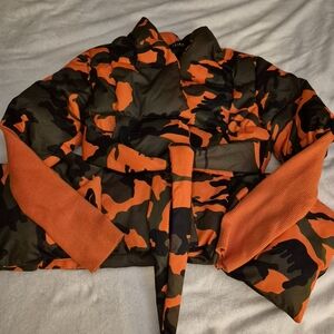Camouflage Womans  Jacket with Orange Accents